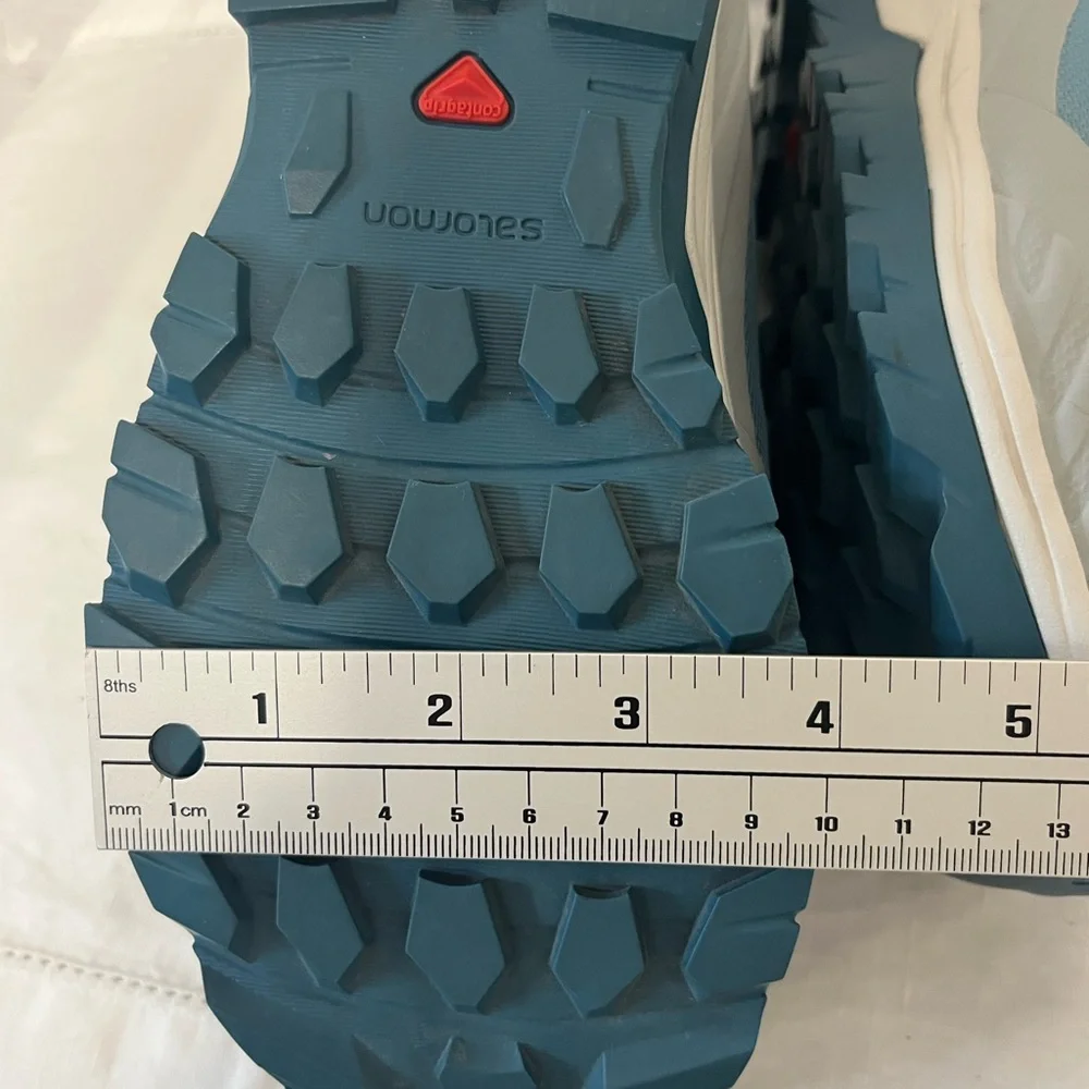 Salomon Woman's Vaya Blaze Blue Gray Mid-Top Hiking Waterproof Winter Boots SZ 7 - Picture 12 of 13